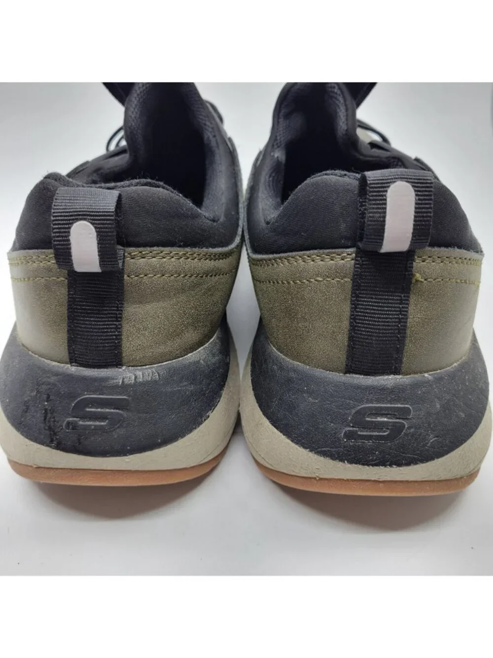 Skechers Men's Neville - Calhan Slip On Shoes Bungee Olive Green & Black Size 12